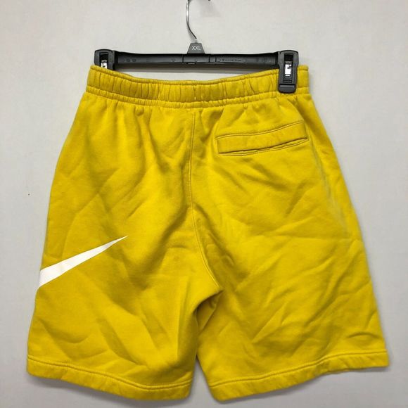 Nike Men Sweat Shorts Size Small Yellow Cotton Blend Big Logo Preppy M124 -7 - Picture 12 of 15